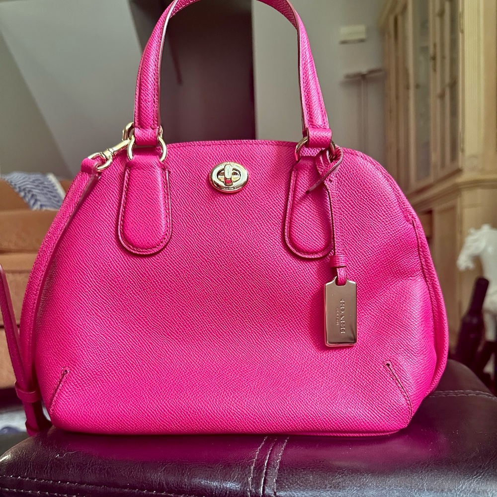 COACH | Prince Street Mini Satchel w/ Crossbody Strap in Pink Ruby